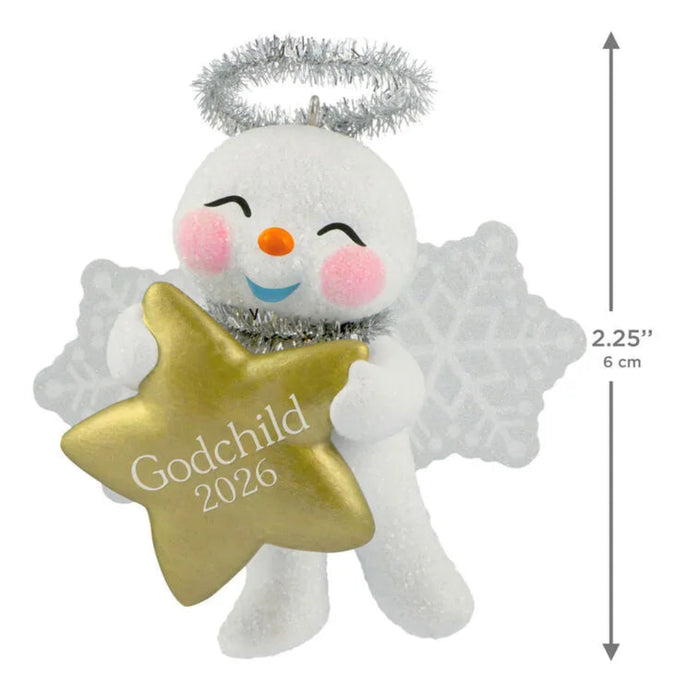 Hallmark : 2026 Keepsake Godchild Snow Angel 2026 Ornament (130)