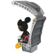 Rear view of Mickey Mouse gray hang-glider ornament showing control bars and gold emblem detail