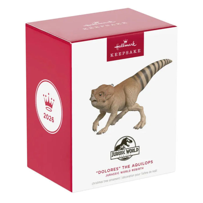Hallmark : 2026 Keepsake Jurassic World Rebirth "Dolores" the Aquilops Ornament (99)