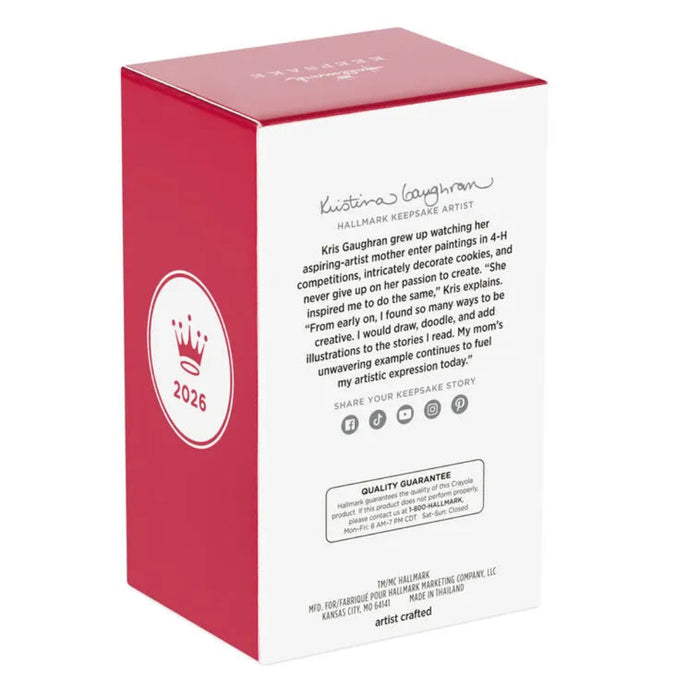 2026 Hallmark Keepsake artist box back featuring Kristina Gaughran signature