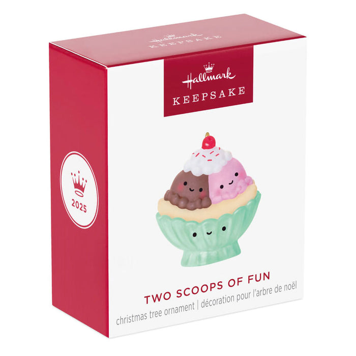 Hallmark : 2025 Keepsake Mini Two Scoops of Fun Ornament 0.75" (410)