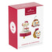 Hallmark Keepsake Christmas ornament set packaging with two snowman-themed ornaments on a white background.