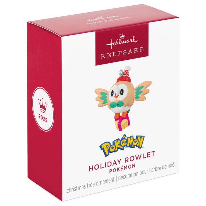 Hallmark Keepsake Pokemon Holiday Rowlet Christmas tree ornament packaging