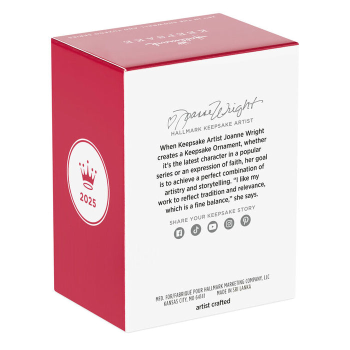 Red and white box with Joanne Wright's branding and 2025 logo on a white background