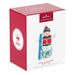 Hallmark Keepsake Christmas ornament packaging with a snowman design on a white background