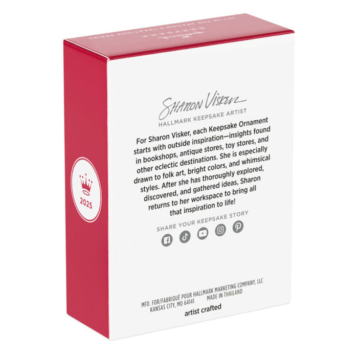 Hallmark Keepsake Ornament packaging with red and white design