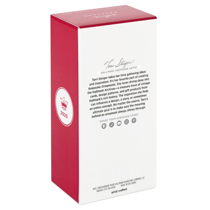 Red and white box with text and a logo on a white background