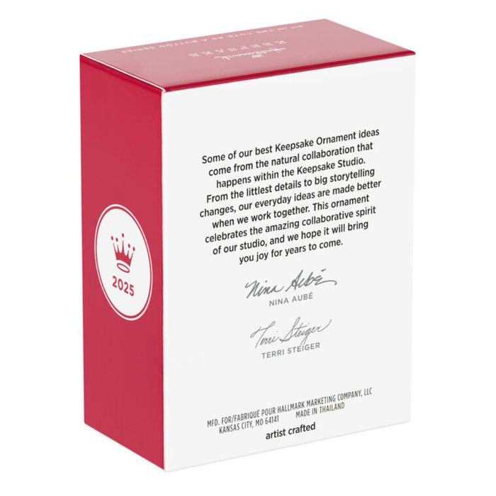 Red and white box with text and a logo on a white background