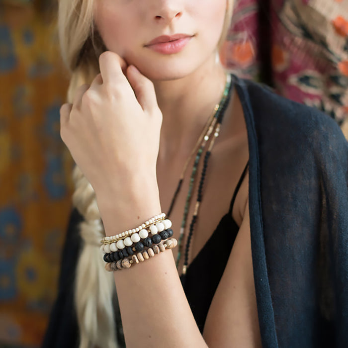 Scout Curated Wears bracelet
African Turquoise bracelet
Stone of Transformation jewelry
Healing stone bracelet
African Turquoise stretch bracelet
Scout stone stack collection
Semi-precious gemstone bracelet
Turquoise stacking bracelet
Mindful jewelry for women
Transformation crystal bracelet
Bohemian style bracelet
Natural stone bracelet
Spiritual gift for her
Scout Curated Wears turquoise
Stacking bracelet with meaning