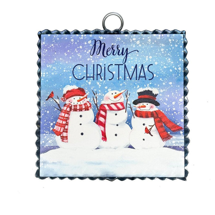 6" Holiday Greetings Tin Wall Décor - Assorted 1 at random - 6" Holiday Greetings Tin Wall Décor - Assorted 1 at random