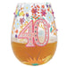 With bedazzled crystals and an array of colorful flowers, this glass is showcasing how far you've grown and experienced.