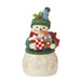 Jim Shore Decorative snowman figurine holding gifts on a white background