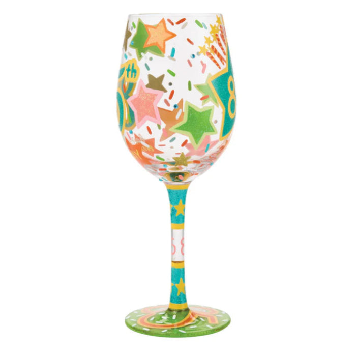 Happy 85th Birthday Wine Glass