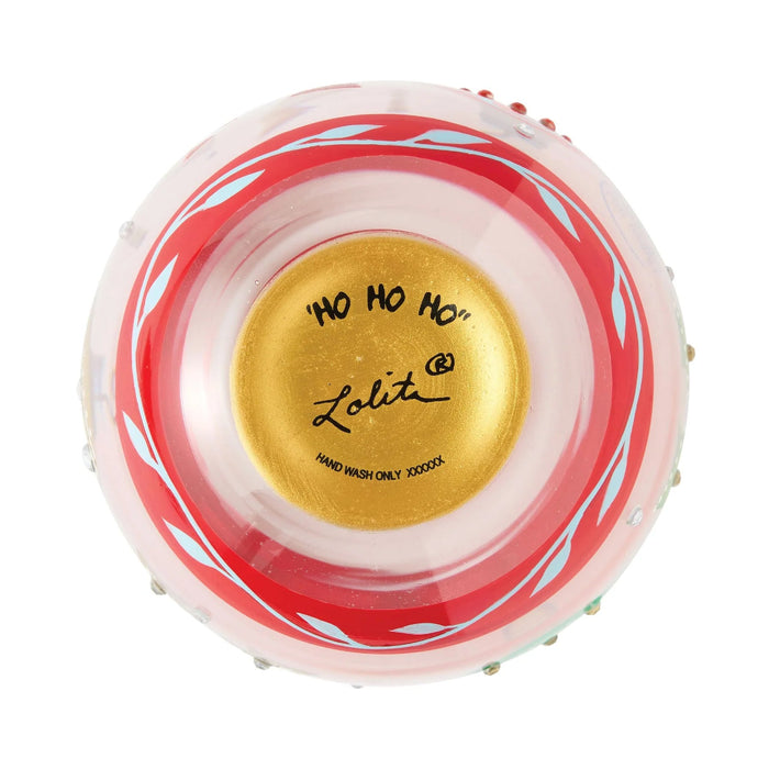 This Lolita Ho Ho Ho Stemless Glass adds a playful and festive touch to your holiday gatherings. 