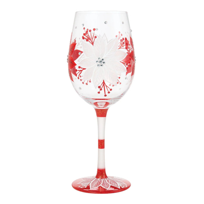This Lolita Holiday Blossoms Wine Glass adds a cheerful seasonal touch to your table, while the classic wine glass shape makes it perfect for serving your favorite drinks.