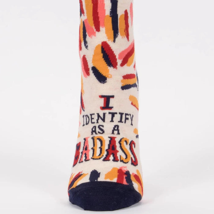 Blue Q : I Identify As A Badass Ankle Socks