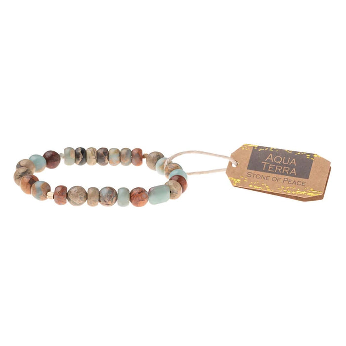 Scout Curated Wears : Stone Stack Bracelet Aqua Terra - Stone of Peace