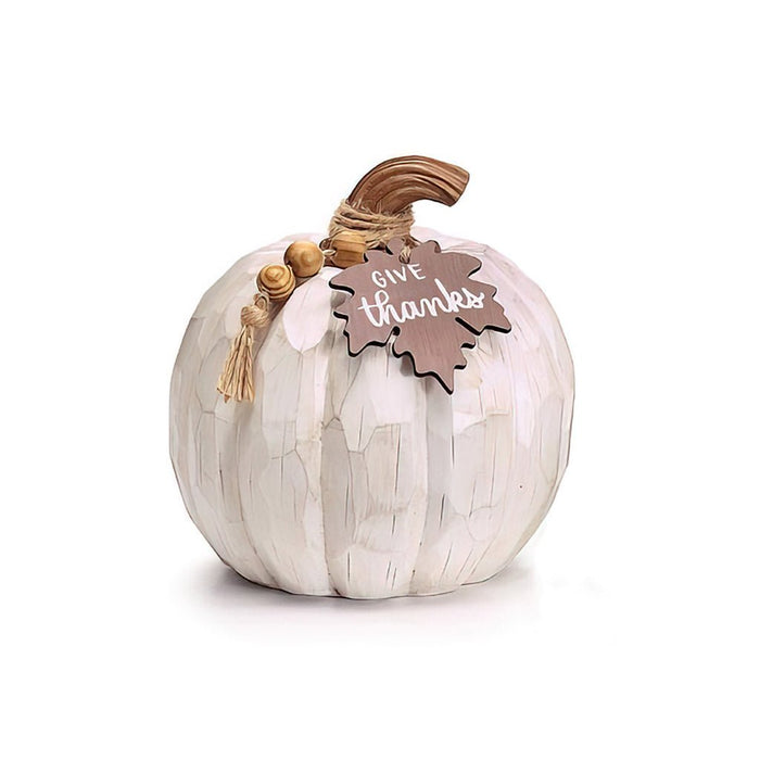 6.5" Resin Pumpkin w/ Sentiment - Assorted 1 at random, Style can not be chosen - 6.5" Resin Pumpkin w/ Sentiment - Assorted 1 at random, Style can not be chosen