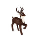 Byers' Choice prancing Christmas reindeer decoration with faux fur and lifelike details.