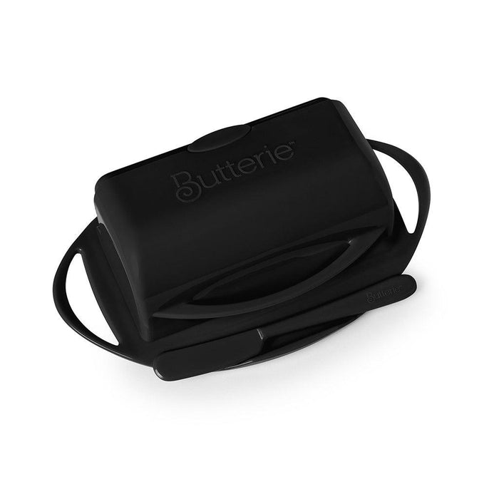 "Butterie Flip-Top Butter Dish & Spreader -"