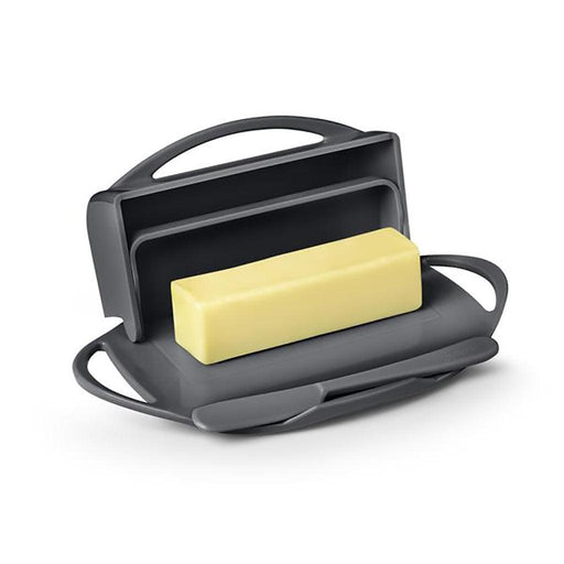 "Butterie Flip-Top Butter Dish & Spreader -"