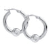"Cape Cod • Lestage : Small Beaded Hoop Earrings in Sterling Silver -"