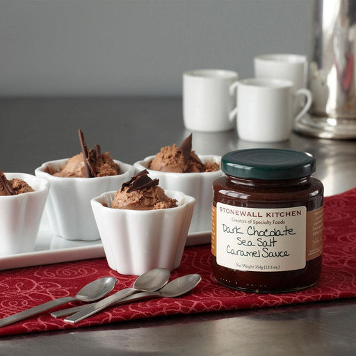 "Stonewall Kitchen : Dark Chocolate Sea Salt Caramel Sauce -"
