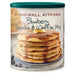 "Can of Stonewall Kitchen Blueberry Pancake & Waffle Mix with a stack of pancakes on the label."