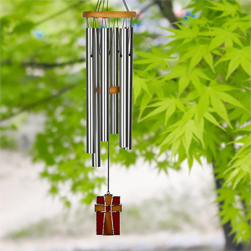 "Woodstock Chimes : Amazing Grace Stained Glass Chime -"