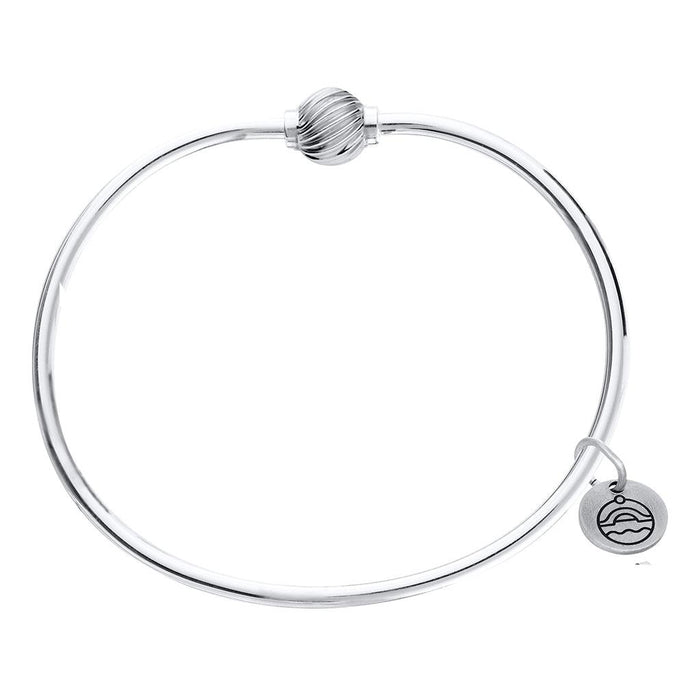 "Cape Cod • Lestage : Swirl Beaded Bangle in Sterling Silver -"