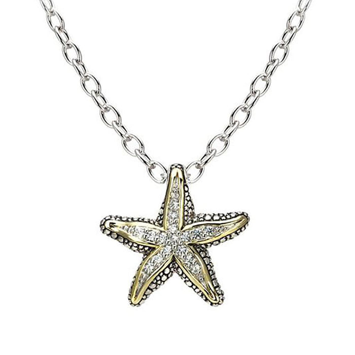 "John Medeiros : Pavé Starfish Slider Necklace -"