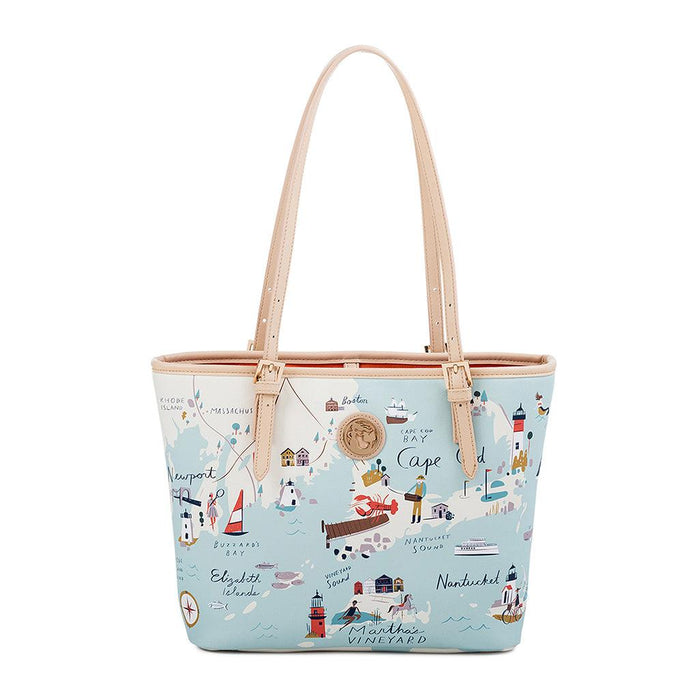 "Spartina 449 : Northeastern Harbors Small Map Tote -"