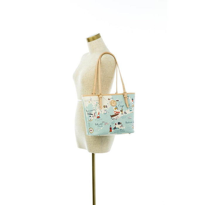 "Spartina 449 : Northeastern Harbors Small Map Tote -"