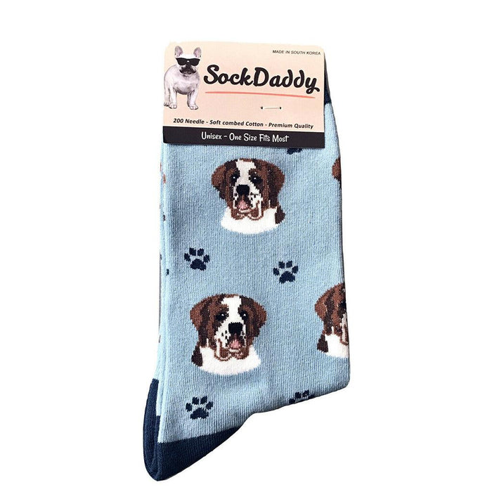 "Dog Breed Crew Socks - Saint Bernard -"