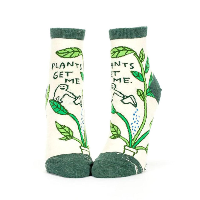 "Blue Q : Women's Ankle Socks - \"Plants Get Me\" - Annie's Hallmark"