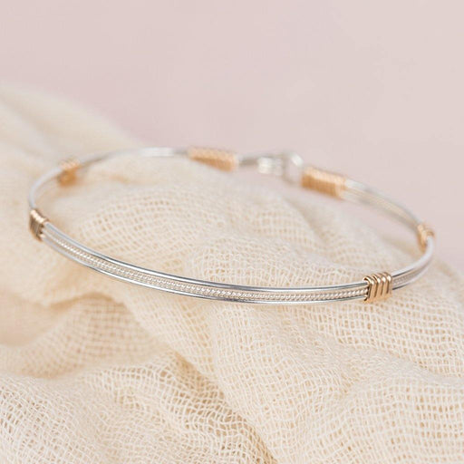 "Ronaldo Jewelry : Be Kind Bracelet - Made with 14K Gold and Argentium Silver -"