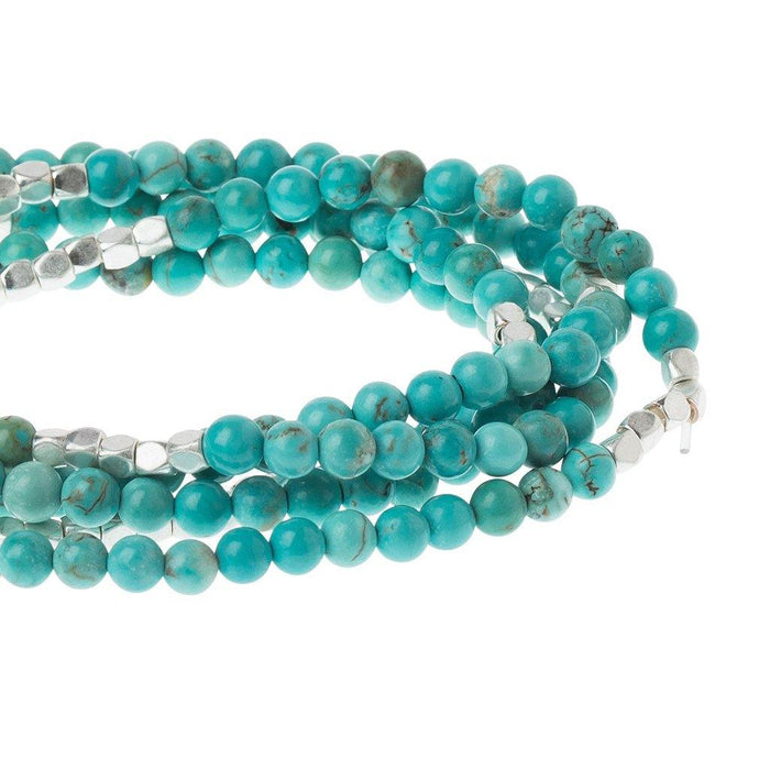 "Turquoise/Silver Stone Wrap - Stone of the Sky -"