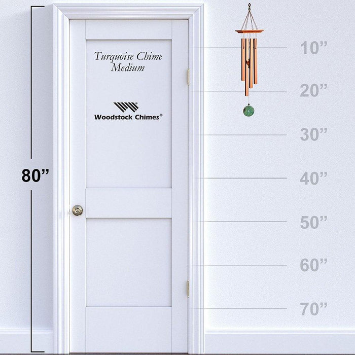 "Woodstock Chimes : Turquoise Chime - Medium -"