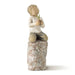 "Willow Tree Something Special Figurine – boy kneeling with potted plant on carved base, hand-painted resin sculpture by Susan Lordi symbolizing kindness and gratitude"