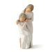 "Willow Tree Loving My Mother Figurine – daughter embracing seated mother, hand-carved resin sculpture by Susan Lordi symbolizing mother-daughter bond"