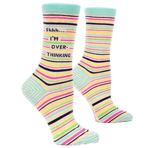 "Blue Q : Women's Crew Socks - \"Shhh I'm Overthinking\" - Shop at Annie's Hallmark"