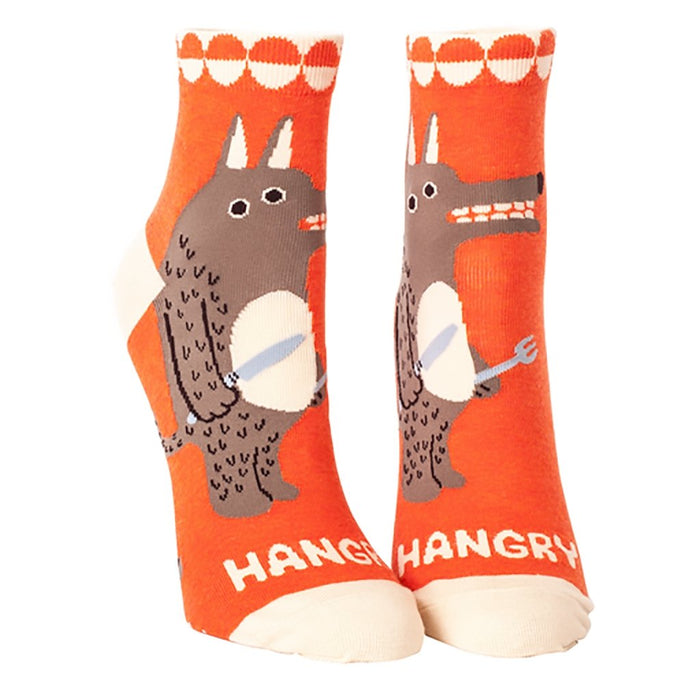 "Blue Q : Women's Ankle Socks - \"Hangry\" -"