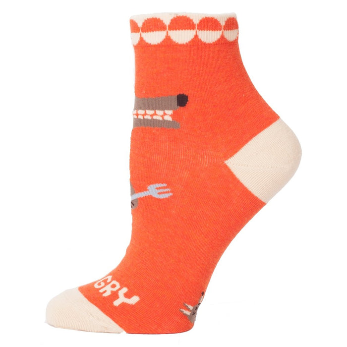 "Blue Q : Women's Ankle Socks - \"Hangry\" -"