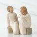 "Willow Tree Heart and Soul figurine featuring two seated girls symbolizing friendship and sisterhood, hand-carved resin sculpture by Susan Lordi"