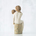 "Willow Tree Mother Daughter Figurine – Hand-painted resin sculpture of mother embracing daughter, symbolizing love, connection, and family bond"