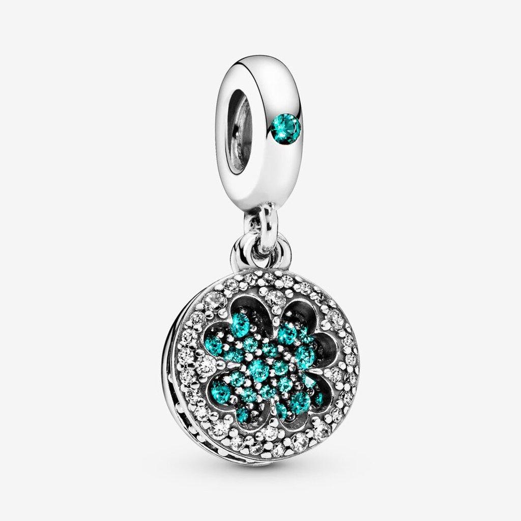 PANDORA : Lucky Four Leaf Clover Dangle Charm - Annies Hallmark
