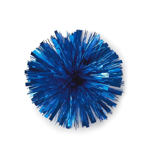 "Hallmark : Royal Blue Metallic Pom Pom Gift Bow, 7\" -"
