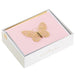 "Hallmark : Gold Butterfly on Pink Blank Note Cards, Box of 8 -"