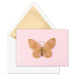 "Hallmark : Gold Butterfly on Pink Blank Note Cards, Box of 8 -"