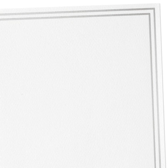 "Hallmark : Double Silver Border Stationery Set, Box of 20 -"